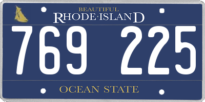 RI license plate 769225