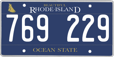 RI license plate 769229
