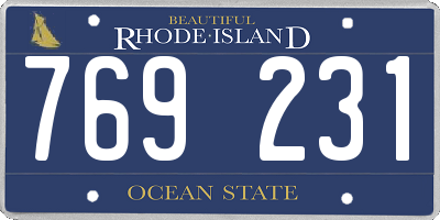 RI license plate 769231