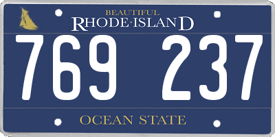 RI license plate 769237