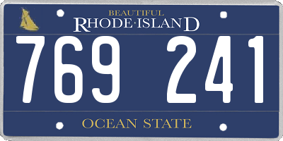 RI license plate 769241