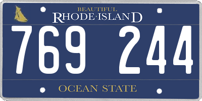 RI license plate 769244