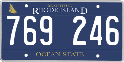 RI license plate 769246