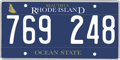 RI license plate 769248