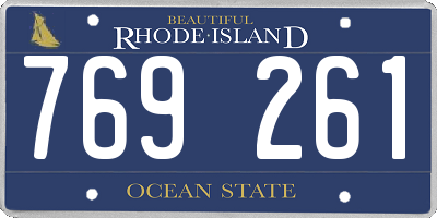 RI license plate 769261