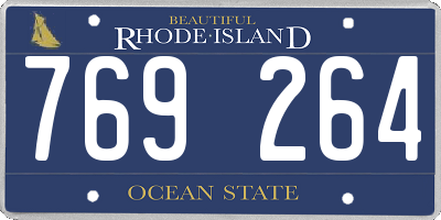 RI license plate 769264