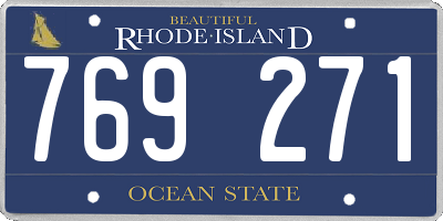 RI license plate 769271