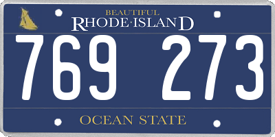 RI license plate 769273