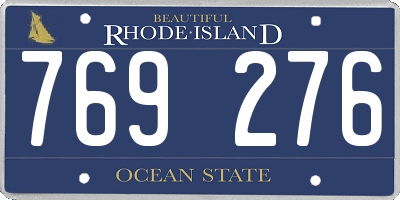 RI license plate 769276