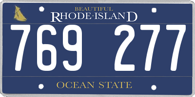RI license plate 769277