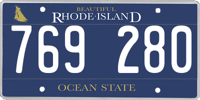 RI license plate 769280