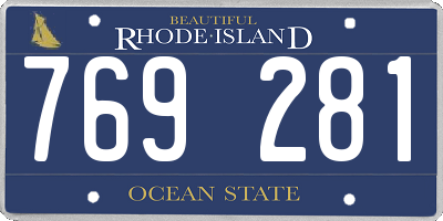 RI license plate 769281