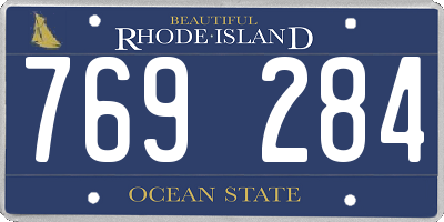 RI license plate 769284