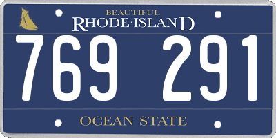 RI license plate 769291