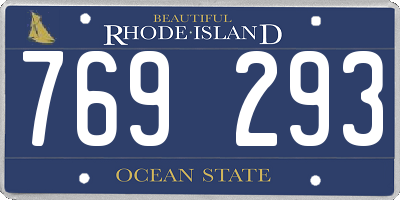 RI license plate 769293