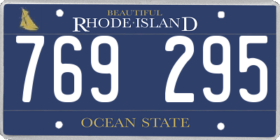 RI license plate 769295