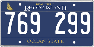 RI license plate 769299