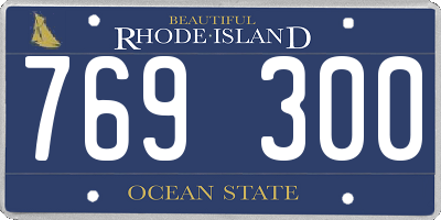 RI license plate 769300