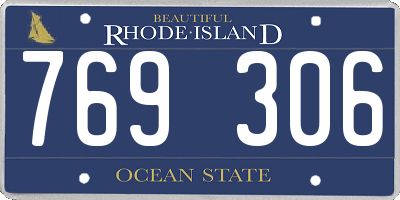 RI license plate 769306