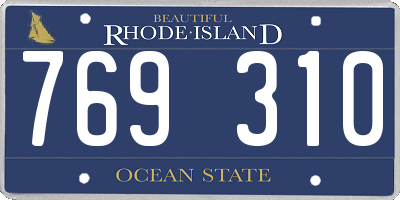 RI license plate 769310