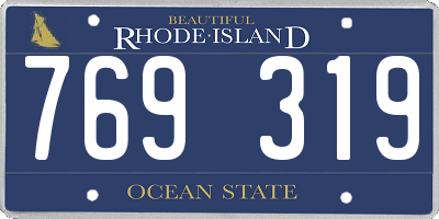 RI license plate 769319