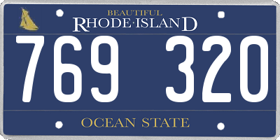 RI license plate 769320