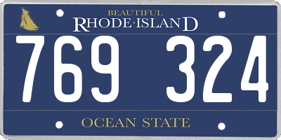 RI license plate 769324