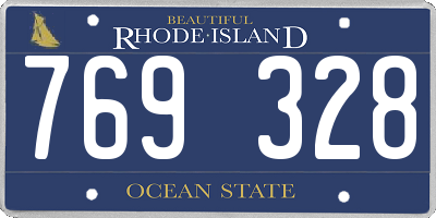 RI license plate 769328