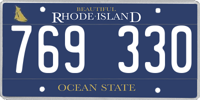 RI license plate 769330