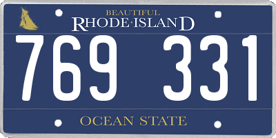RI license plate 769331