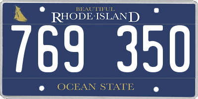 RI license plate 769350