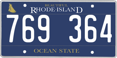RI license plate 769364