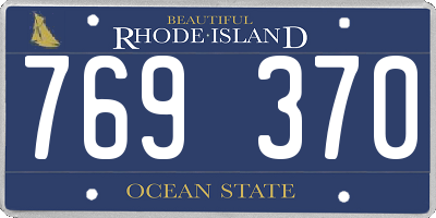 RI license plate 769370