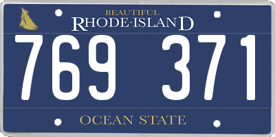 RI license plate 769371