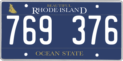 RI license plate 769376