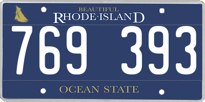 RI license plate 769393
