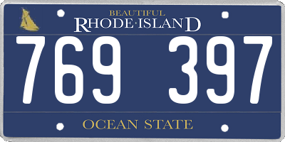 RI license plate 769397