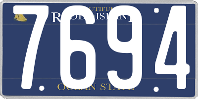 RI license plate 7694