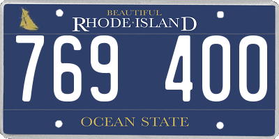 RI license plate 769400