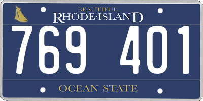 RI license plate 769401