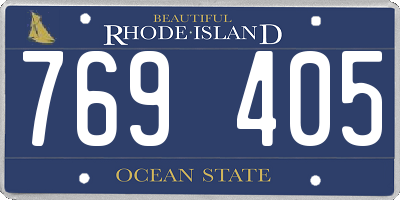 RI license plate 769405