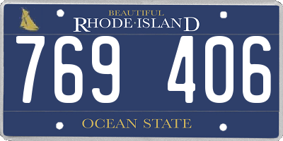 RI license plate 769406