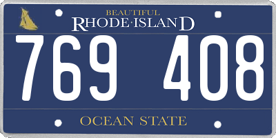 RI license plate 769408