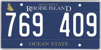 RI license plate 769409