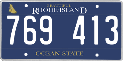 RI license plate 769413