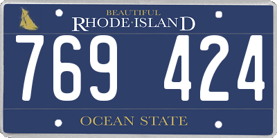 RI license plate 769424