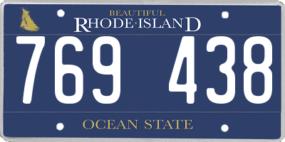 RI license plate 769438