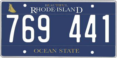 RI license plate 769441