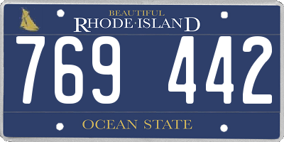 RI license plate 769442