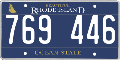 RI license plate 769446